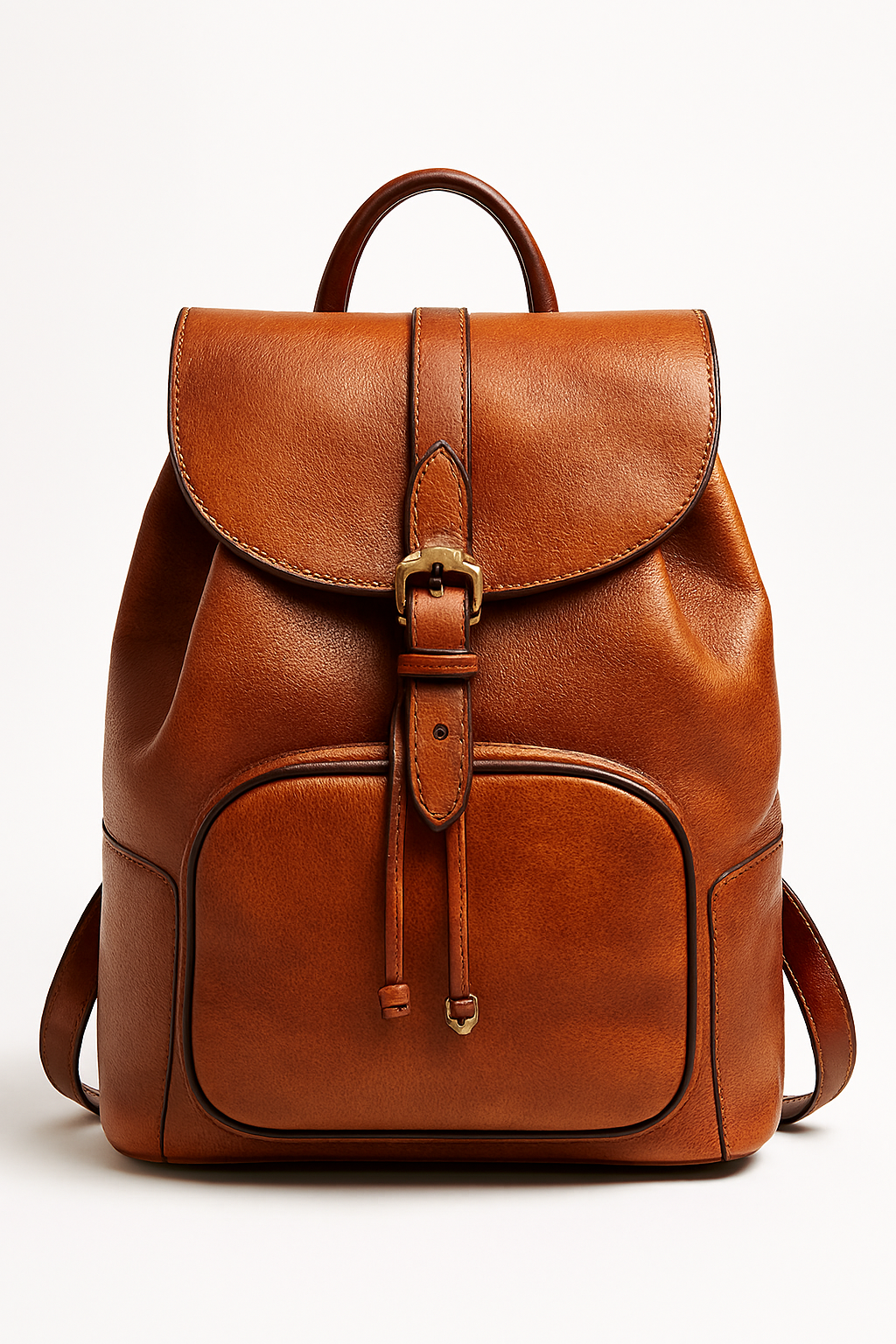 GaryOn 28L Rustic Brown Laptop Backpack – Premium Vegan Leather & Nylon | Fits 15.6" Laptop