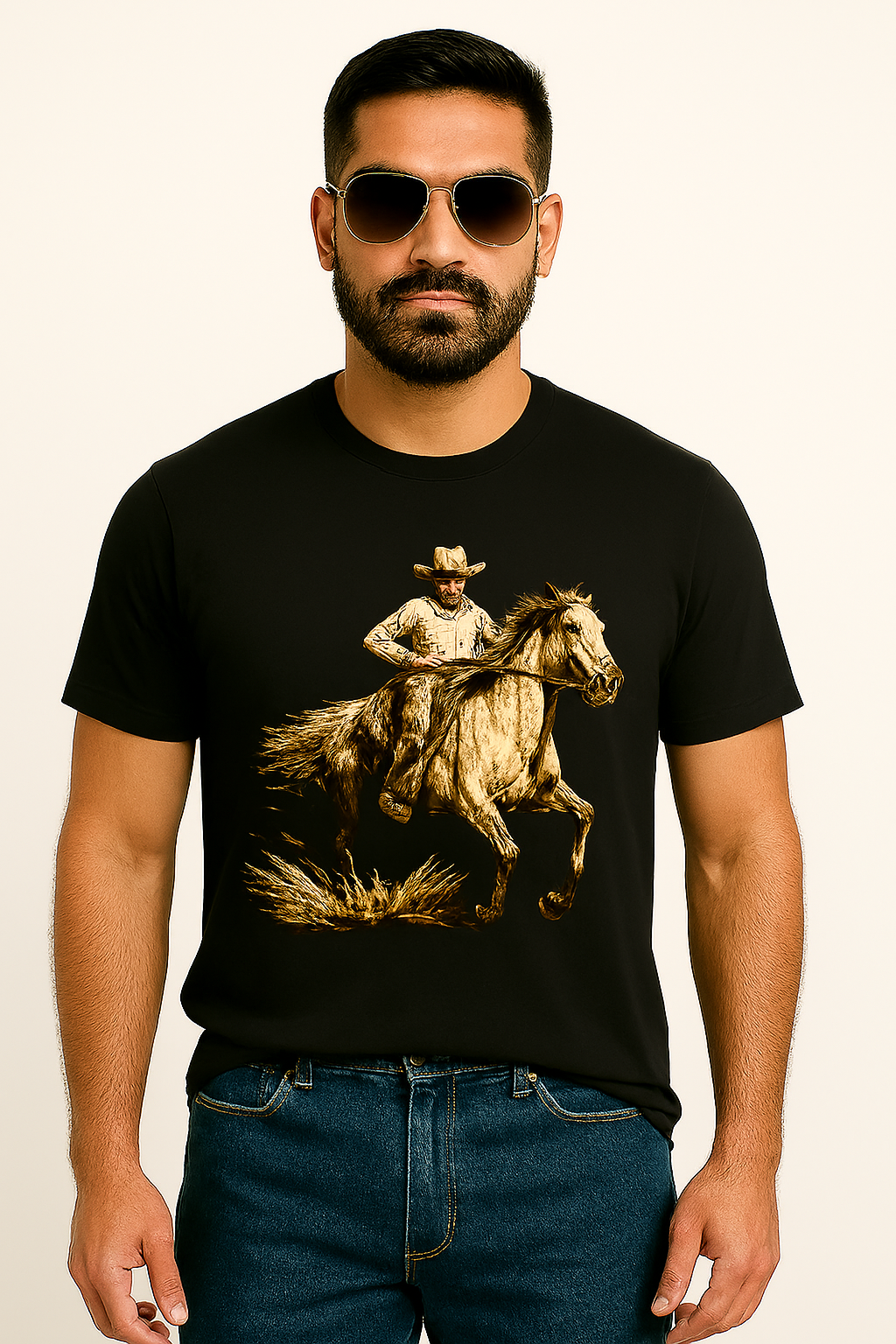 Vintage Printed Unisex Classic Crew T-Shirt