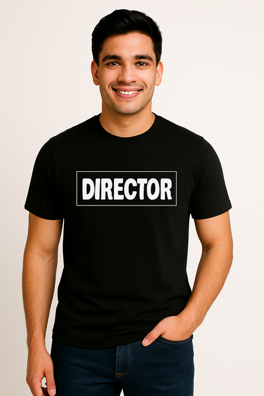 Lead with style in this Unisex Standard Crew T-Shirt featuring the word “Director.”