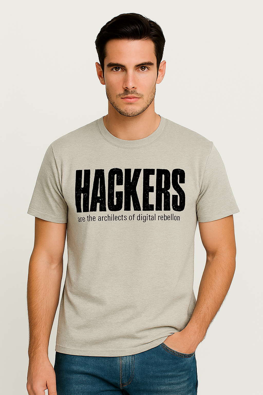 A Code Rebellion: Unisex “Hacker” Classic Crew T-Shirt
