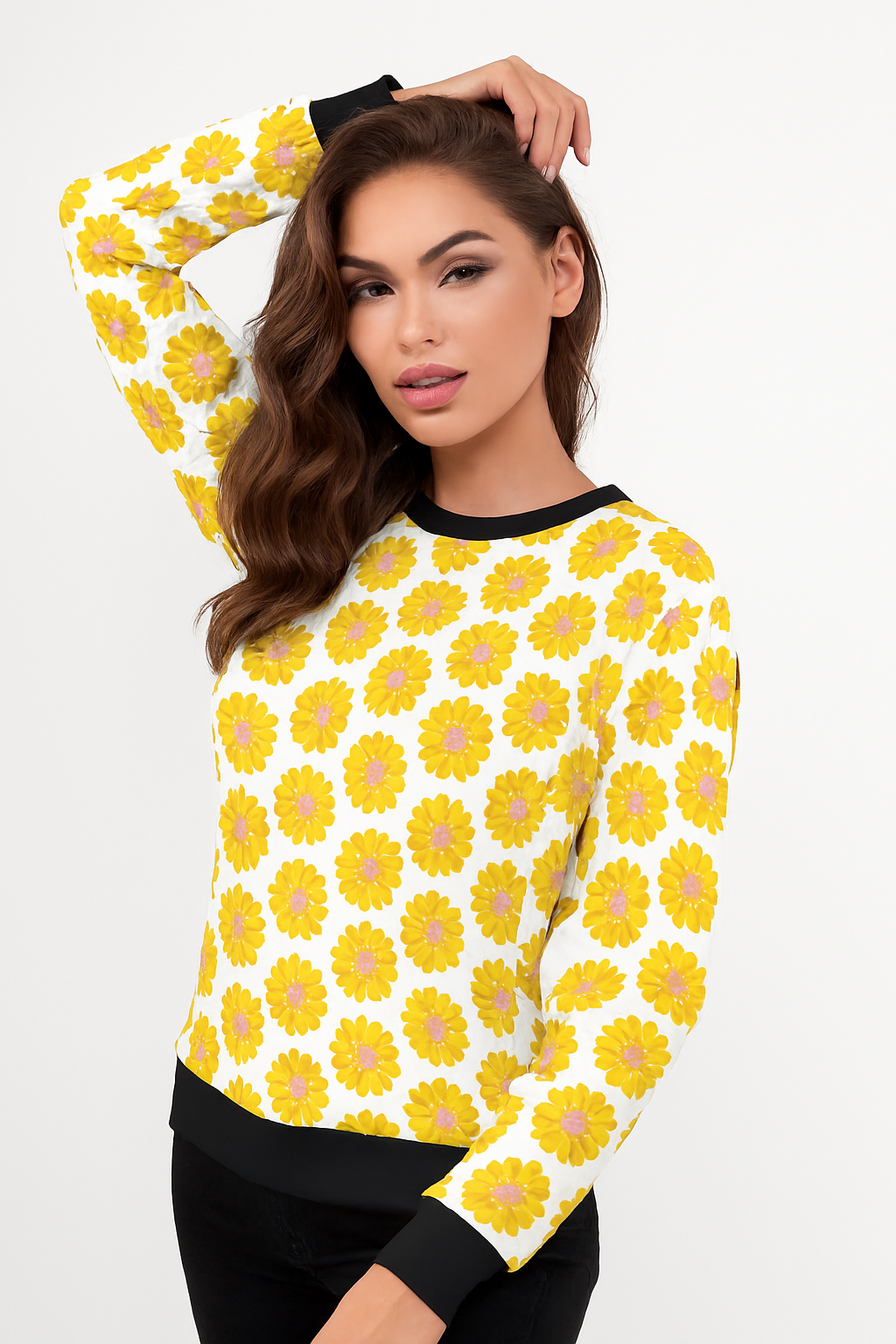 Unisex AOP Sweatshirt – Blossom Print | Floral, Bold, Gender-Neutral Streetwear